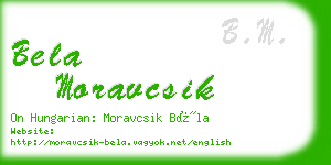 bela moravcsik business card